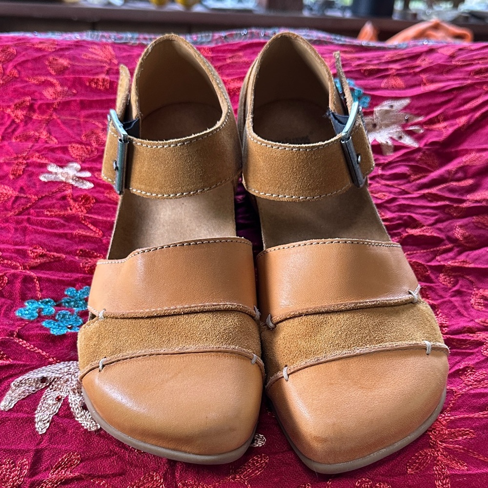 John Fluevog Sarika Yellow Closed-Toe Sandals